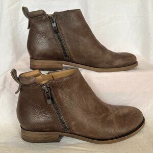 Franco Sarto Keegan Brown Leather Ankle Boots